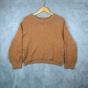SO Goods For Life‎ Women sweater Mustard Causal Pullover Medium Long Sleeve Crew